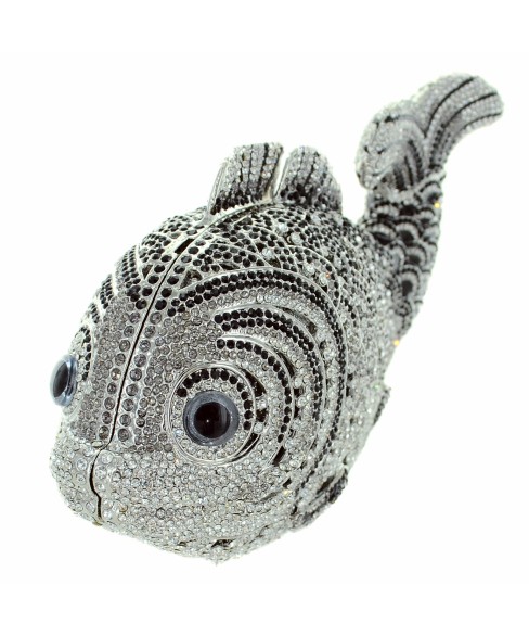 Crystal-Embellished Fish, Black