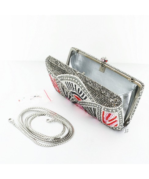 Crystal-Embellished Evening Clutch