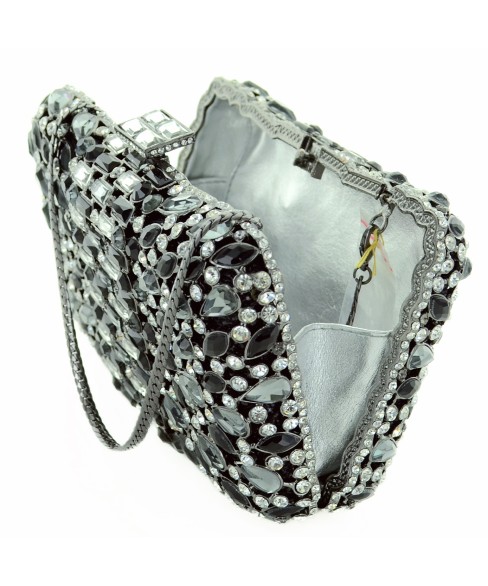 Crystal-Embellished Evening Clutch