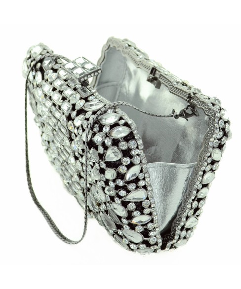 Crystal-Embellished Evening Clutch