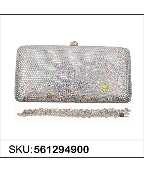 Crystal-Embellished Evening Clutch