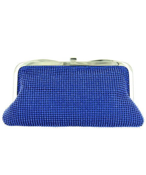 Double Side Mesh Crystal Clutch