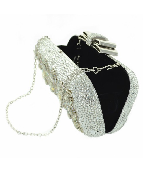 Crystal-Embellished Evening Clutch