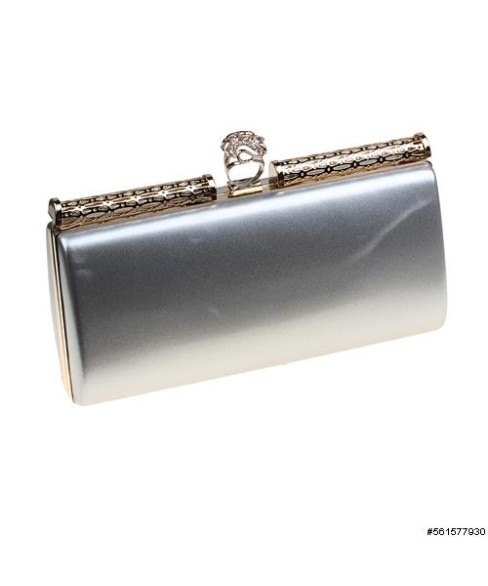 Liquid-Shine Vegan Patent Leather Frame Clutch