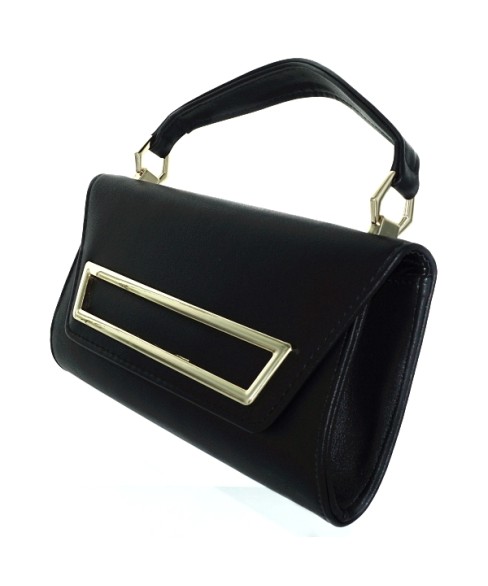 Elegant Feminine Top Handle Faux Leather Clutch