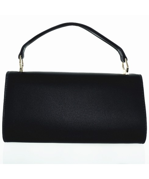 Elegant Feminine Top Handle Faux Leather Clutch