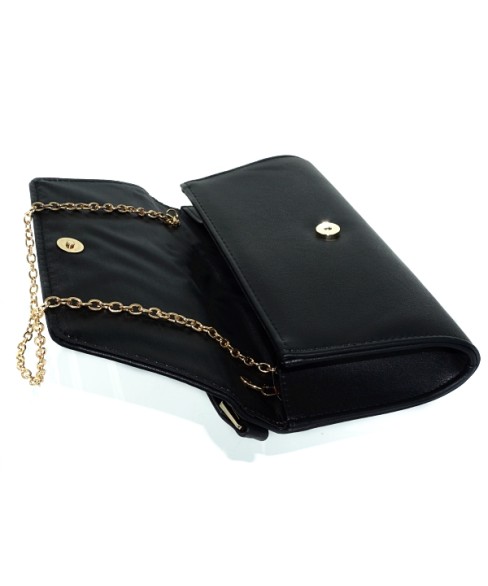 Elegant Feminine Top Handle Faux Leather Clutch