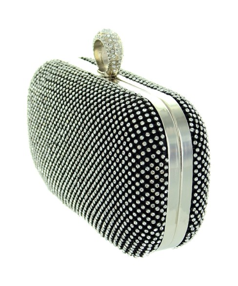 Dazzling Allover Rhinestone Ring Clutch