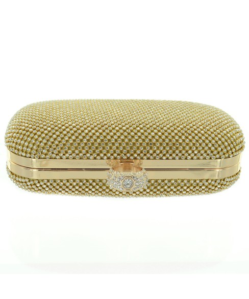 Dazzling Allover Rhinestone Ring Clutch