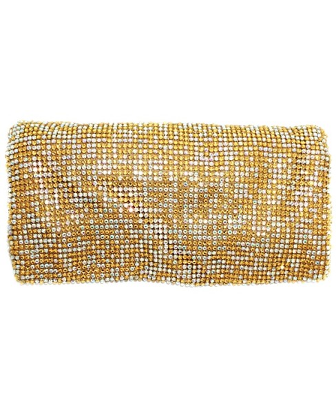 Sparkling Crystal Foldover Soft Pouch