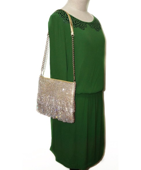 Signature Mini Dress Lavish Mesh Rhinestone Bag