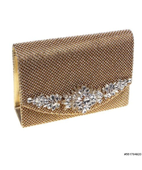 Dazzling Crystal Deco Allover Rhinestone  Clutch