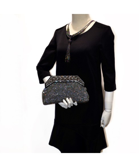 Crystal Wave All Around Mesh Clutch