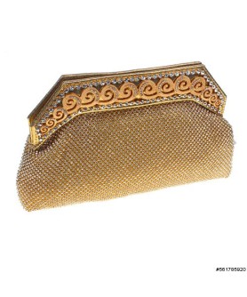 Crystal Wave All Around Mesh Clutch