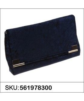 Floral Embossed Velvet Clutch