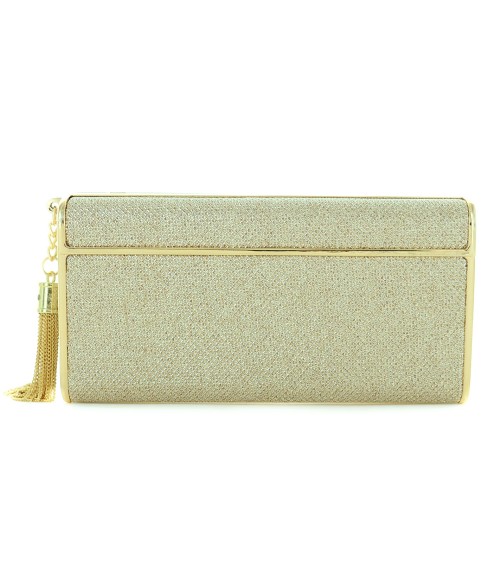 Glitter Pull Tassel Open Box Clutch