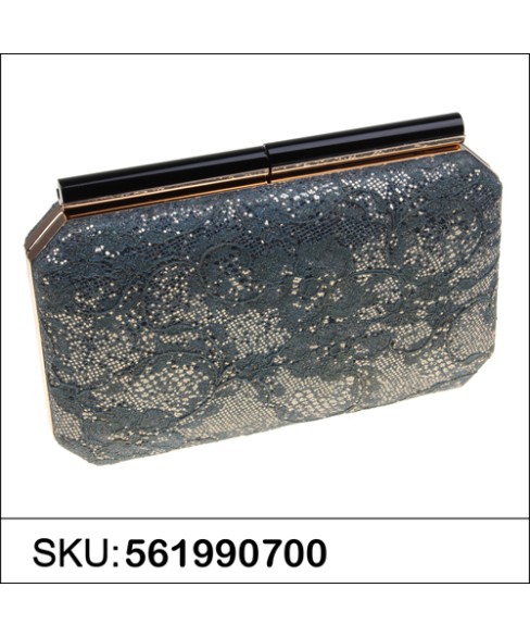 Glittered Lace Clutch