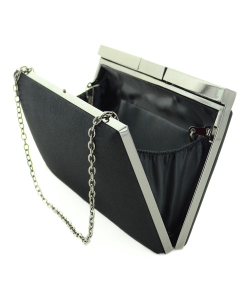 Chic Satin Frame Clutch