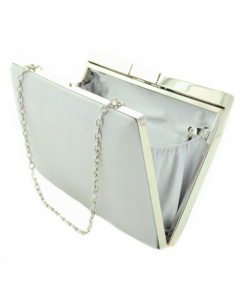 Chic Satin Frame Clutch