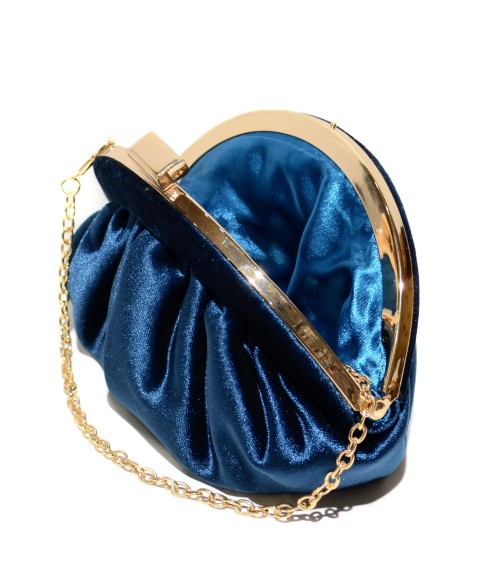 Velvet Half Moon Clutch