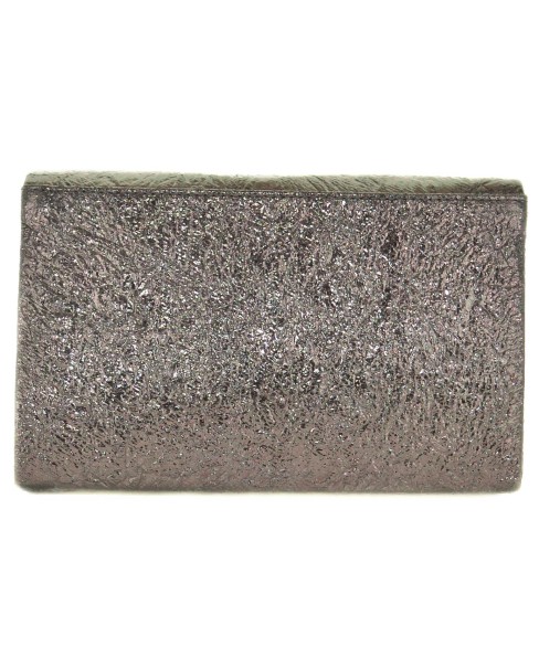 Dazzling Metallic Faux Leather Clutch