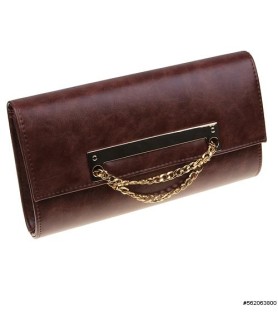 Faux Leather Envelope Clutch