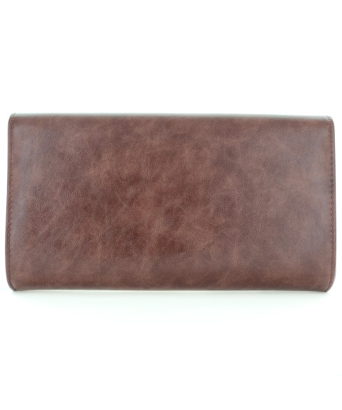 Faux Leather Envelope Clutch