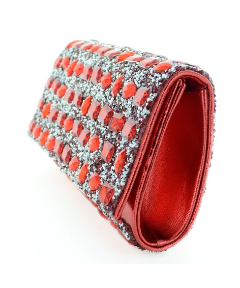 Jewelry Tone Crystal Clutch