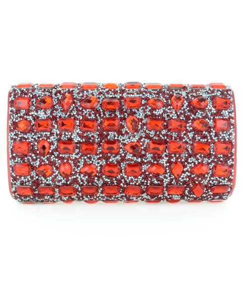 Jewelry Tone Crystal Clutch