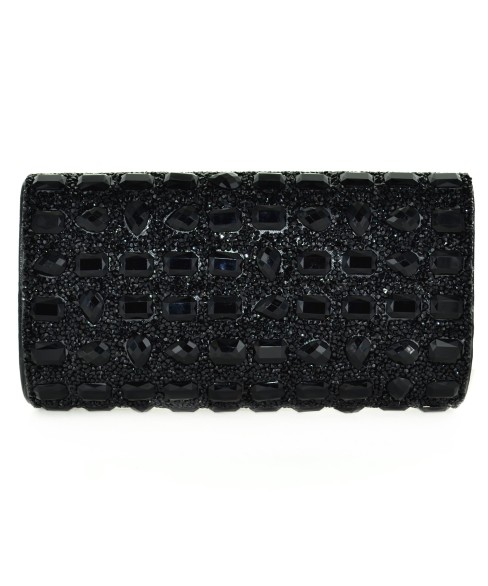 Jewelry Tone Crystal Clutch