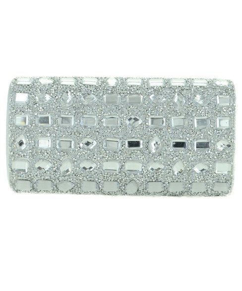 Jewelry Tone Crystal Clutch