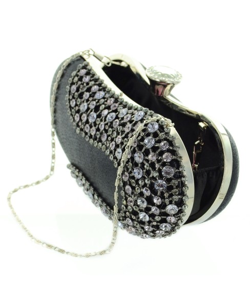 Crystal Beans Shape Clutch