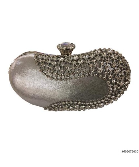 Crystal Beans Shape Clutch