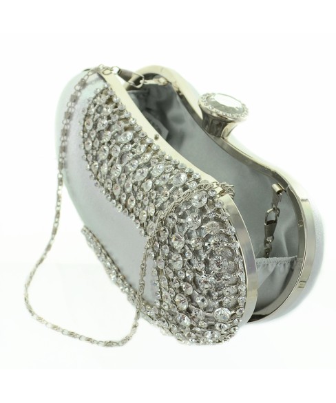 Crystal Beans Shape Clutch