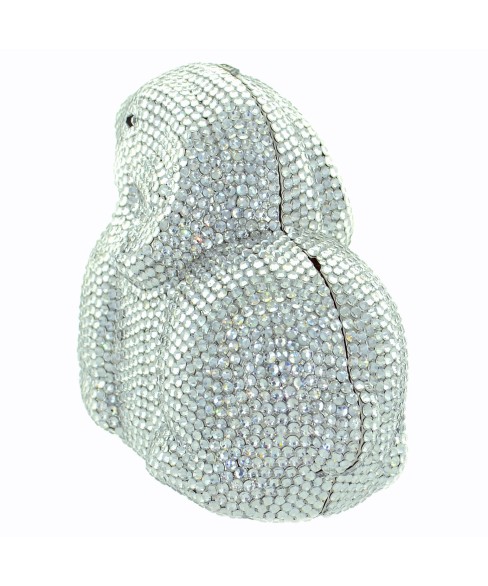 Crystal-Embellished Sheep Evening Clutch