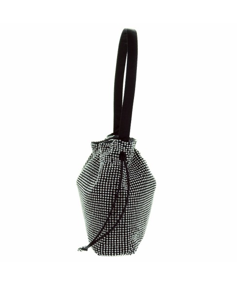 Crystal Drawstring Wristlet Pouch