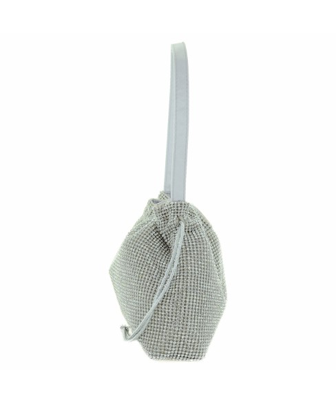 Crystal Drawstring Wristlet Pouch