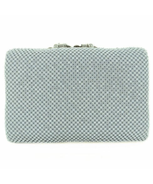 Crystal Peacock Mesh Clutch