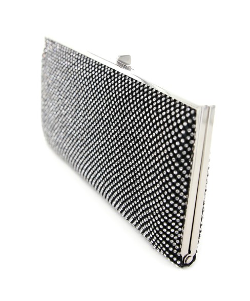 Crystal Mesh Frame Clutch