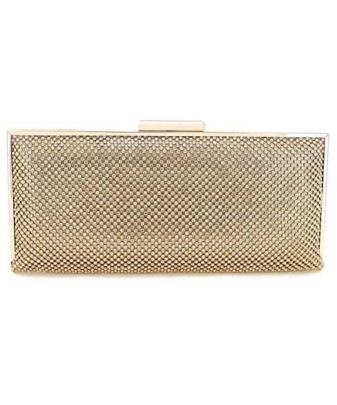 Crystal Mesh Frame Clutch