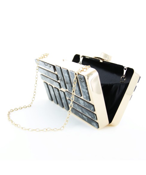 Marble Cut Acrylic Clutch