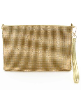 Rhinestone Crystal Allover Wristlet Clutch Bag