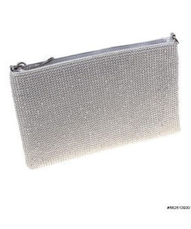 Rhinestone Crystal Allover Wristlet Clutch Bag