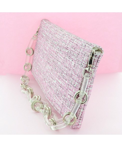 Glitter Metallic Envelope Clutch Bag