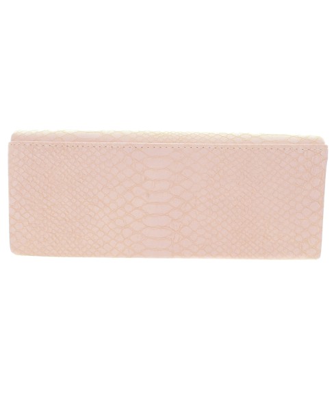 Croc Embossed Faux Leather Clutch