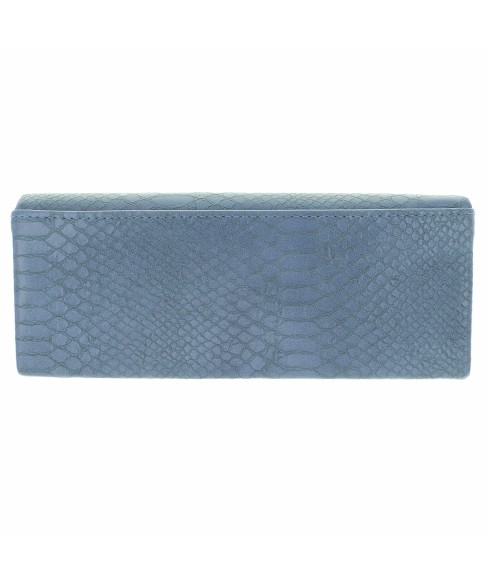 Croc Embossed Faux Leather Clutch