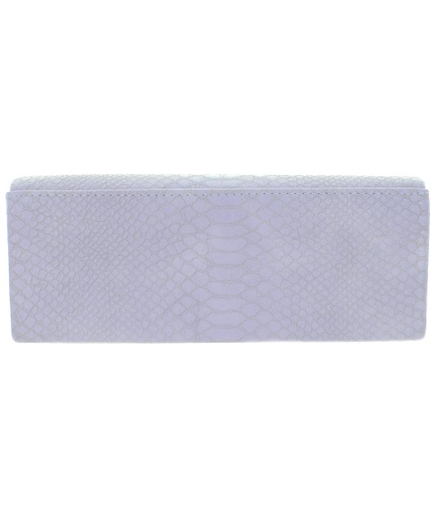 Croc Embossed Faux Leather Clutch