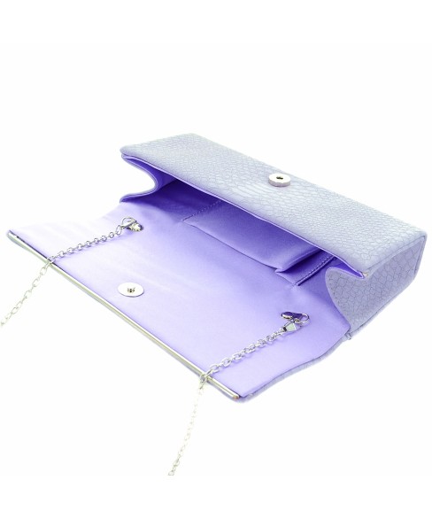 Croc Embossed Faux Leather Clutch