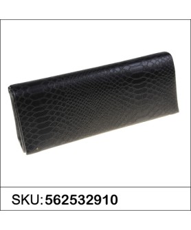 Croc Embossed Faux Leather Clutch