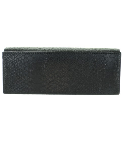 Croc Embossed Faux Leather Clutch